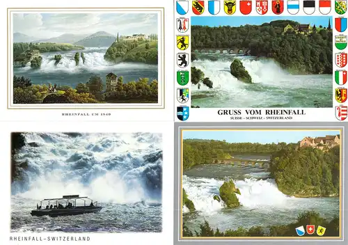 AK - Posten, 11 Colorkarten, Rheinfall von Schaffhausen, um 2000