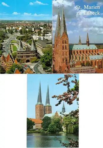 AK - Posten, 9 Colorkarten, Lübeck, 1990er