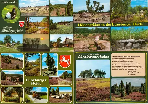 AK - Posten, 7 Colorkarten, Lüneburger Heide, 1990er
