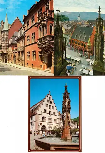 AK - Posten, 13 Colorkarten, Freiburg im Breisgau, 1990er