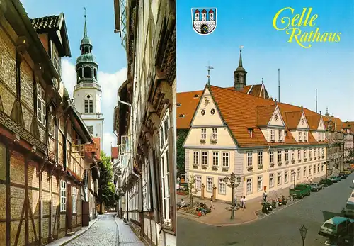 AK - Posten, 4 Colorkarten, Celle, um 1990