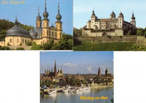 AK - Posten, 8 Colorkarten, Würzburg, 1990er