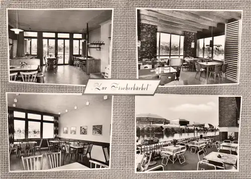 AK, Veitshöchheim am Main, Gaststätte Fischerbärbel, vier Abb., gestaltet, 1966
