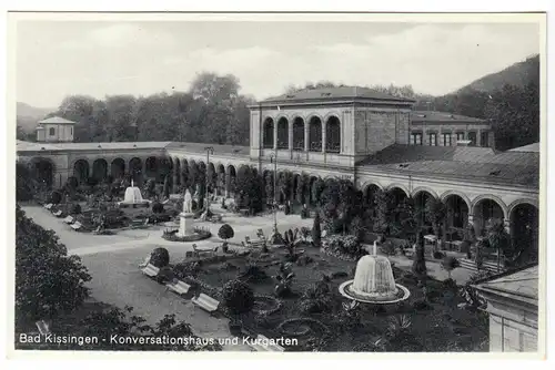 AK, Bad Kissingen, Konversationshaus und Kurgarten, um 1938