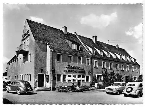 AK, München, Rasthaus München, Freisinger Landstr. 11, um 1963