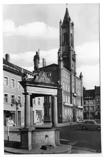 AK, Kamenz Sachs., Platz der Befreiung mit Rathaus, 1967