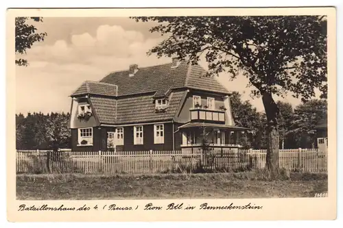 AK, Benneckenstein, Bataillonshaus des 4. (Preuss.) Pion. Btl., um 1940