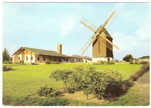 AK, Fahrland Kr. Potsdam, Windmühle mit Restaurant Mühlenbaude, Version 1, 1980