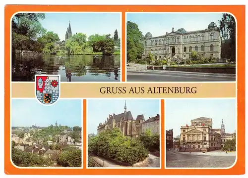 AK, Altenburg, fünf Abb., 1988