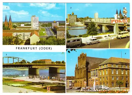 AK, Frankfurt Oder, vier Abb., 1974