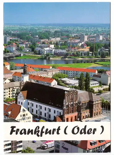 AK, Frankfurt Oder, Blick auf die Innenstadt und Slubice, um 1993