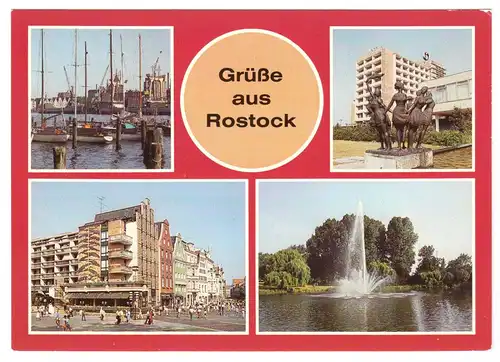 AK, Rostock, fünf Abb., 1987