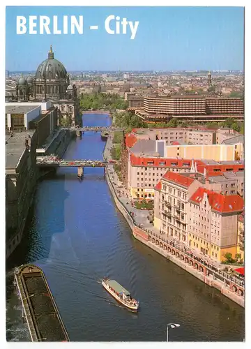 AK, Berlin Mitte, Luftbildansicht der City Ost, um 1990