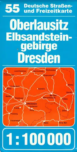 Deutsche Straßen- und Freizeitkarte, 55, Oberlausitz, Elbsandsteingeb., Dresden