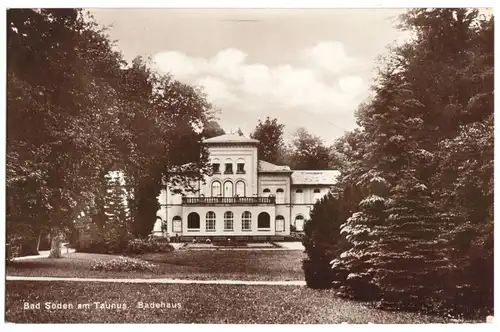 AK, Bad Soden a. Ts., Badehaus, 1928