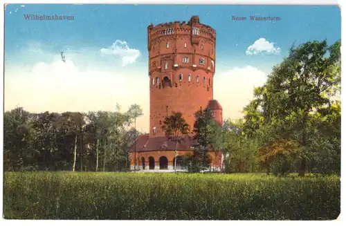 AK, Wilhelmshaven, Neuer Wassertum, 1915