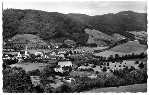 AK, Glottertal bei Freiburg i. Br., Gesamtansicht, 1957