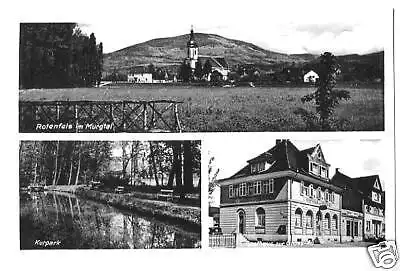 AK, Rotenfels im Murgtal, drei Abb., ca. 1954