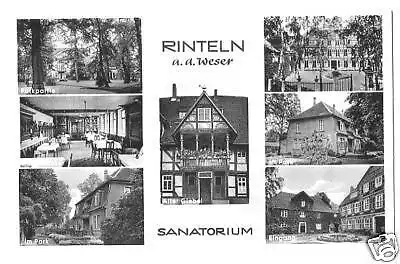 AK, Rinteln Weser, Sanatorium,  sieben Abb., ca. 1958