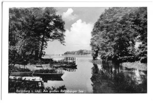 AK, Ratzeburg i. Lbg., Am großen Ratzeburger See, 1955