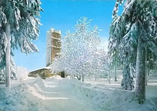 AK, Asenturm a.d. Ochsenkopf, Fichtelgeb, Winter, 1976