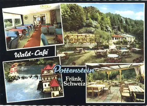 AK, Pottenstein, Wald-Café, 4 Abb., 1964