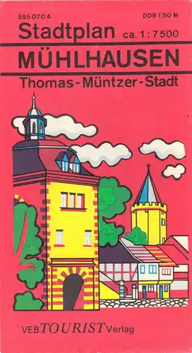 Stadtplan Mühlhausen, 1977