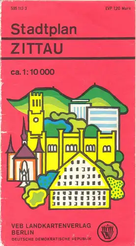 Stadtplan Zittau, 1975