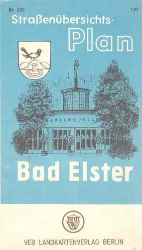 Stadtplan, Straßenübersichtsplan Bad Elster, 1966