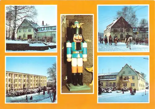 AK, Pobershau, fünf Winteransichten, 1989