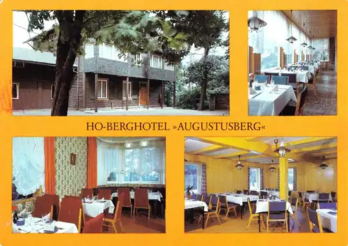 AK, Bad Gottleuba Kr. Pirna, HO-Berghotel "Augustusberg", vier Abb.,1982