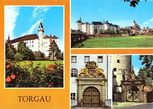 AK, Torgau, Schloß Hartenfels, vier Abb., 1984