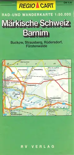 Rad- und Wanderkarte, Märkische Schweiz, Barnim, um 1998