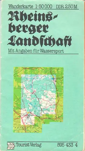 Wanderkarte, Rheinsberger Landschaft, 1981