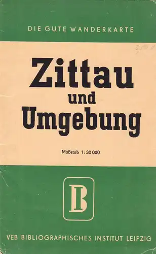 Wanderkarte, Zittau und Umgebung, um 1956