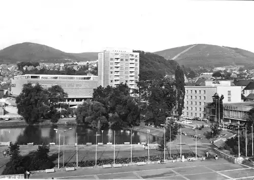 AK Großformat, 21 x 14,5 cm, Suhl, Blick zum Warenhaus "Centrum", 1970