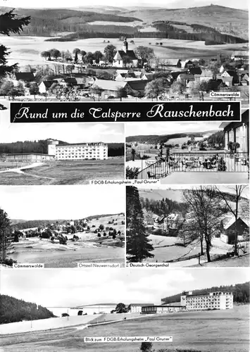 AK groß, Cämmerswalde, Rund um die Talsperre Rauschenbach, sechs Abb., 1979