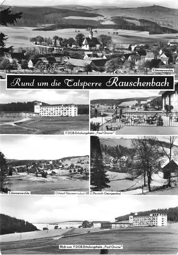 AK groß, Cämmerswalde, Rund um die Talsperre Rauschenbach, sechs Abb., 1980