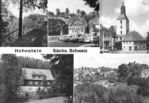 AK Großformat, 21 x 15 cm, Hohnstein Sächs. Schweiz, fünf Abb., 1978