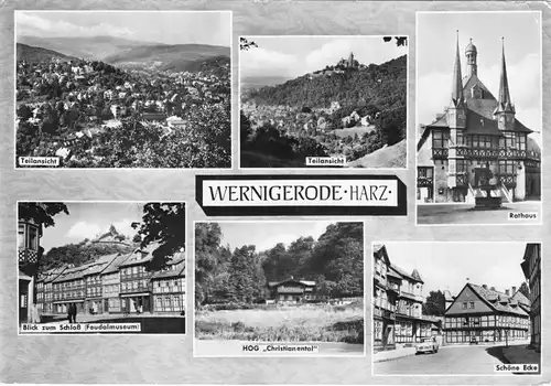 AK groß, Wernigerode, sechs Abb., 1964