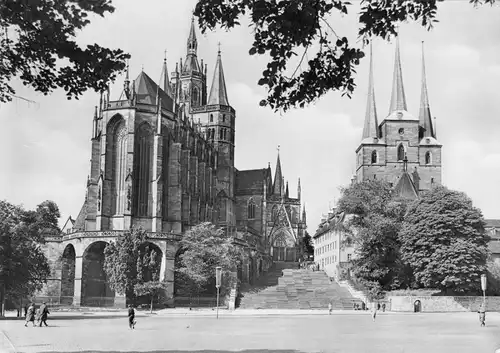 AK groß, Erfurt, Dom und Severikirche, 1971