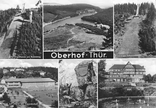 AK groß, Oberhof Thür. Wald, sechs Abb., 1967