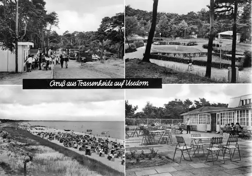 AK groß, Trassenheide auf Usedom, vier Abb., 1970