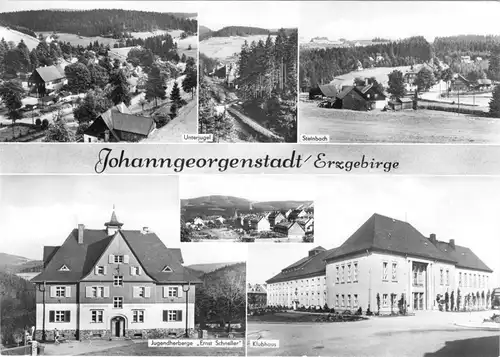 AK groß, Johanngeorgenstadt Erzgeb., sechs Abb., 1973