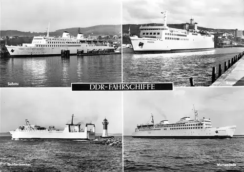 AK groß, DDR Fährschiffe, vier Abb., 1975