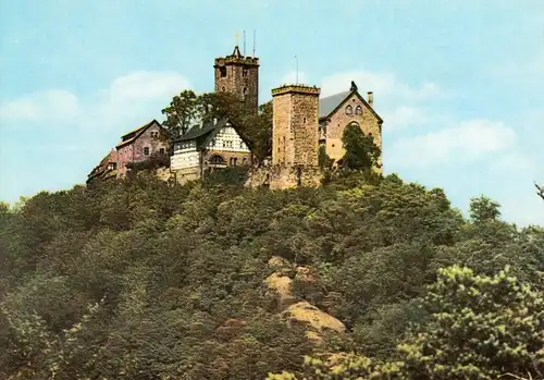 AK groß, Eisenach, Die Wartburg von Südwest, 1968