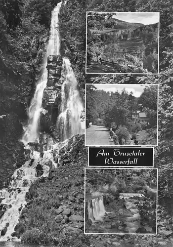 AK groß, Am Trusetaler Wasserfall, vier Abb., 1971