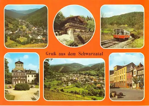 AK groß, Gruß aus dem Schwarzatal, sechs Abb., 1986