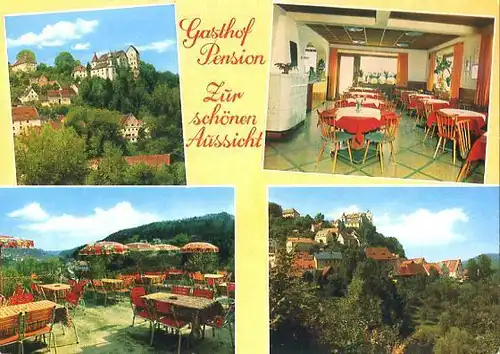 AK, Egloffstein Fränk. Schweiz, Gasthof, 4 Abb., 1970
