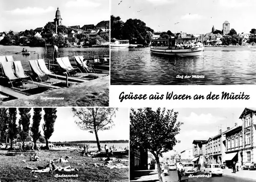 AK, Waren Müritz, vier Abb., 1971